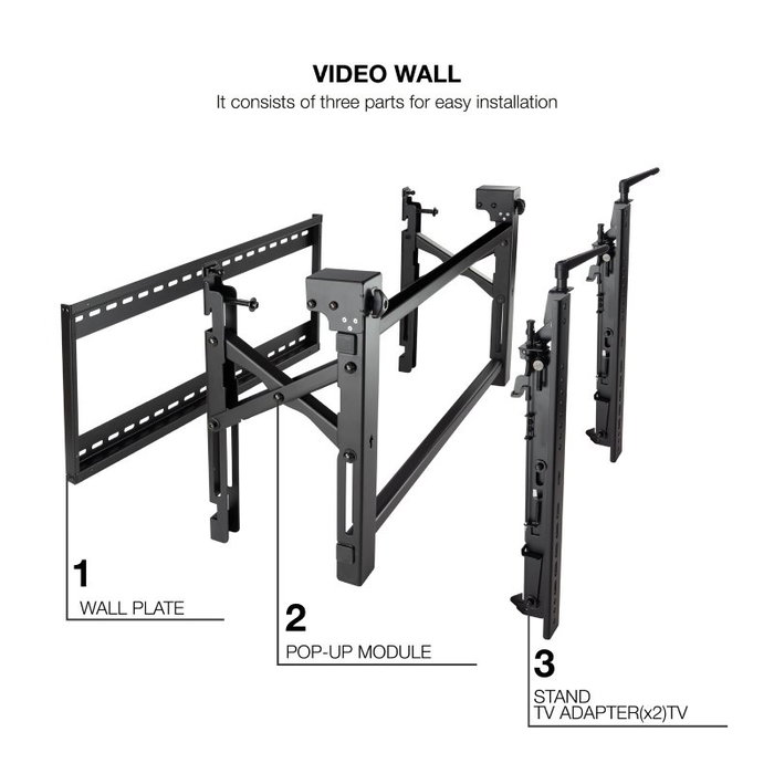 Tooq Soporte de Pared para Videowall TQVW4570T para TV de 45-70 pulgadas Tooq Soporte de Pared para Videowall TQVW4570T para TV de 45-70 pulgadas